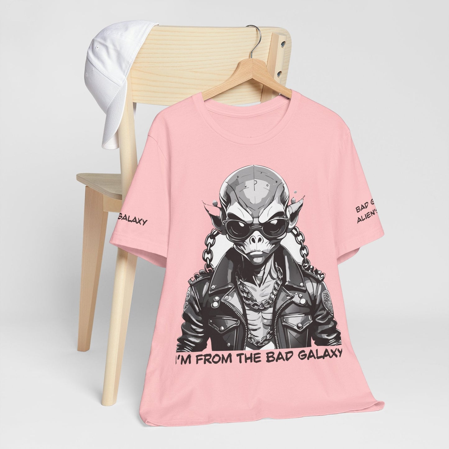 Tee Shirt With Alien From Bad Galaxy Made To Order 100 Percent Cotton Eco Friendly Inks USA