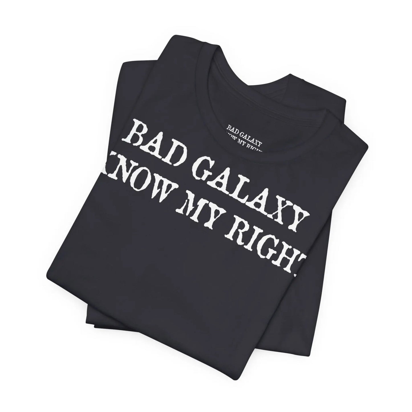 Red Stamp Tee Shirt 100 Percent Cotton From Bad Galaxy Eco Friendly Inks Made To Order In USA