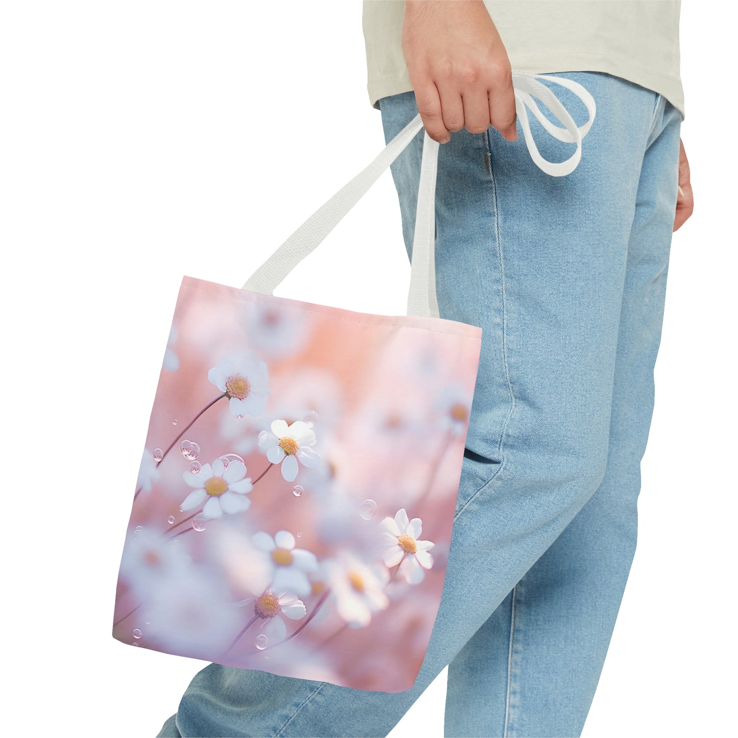 Canvas Bag with Floral Prints