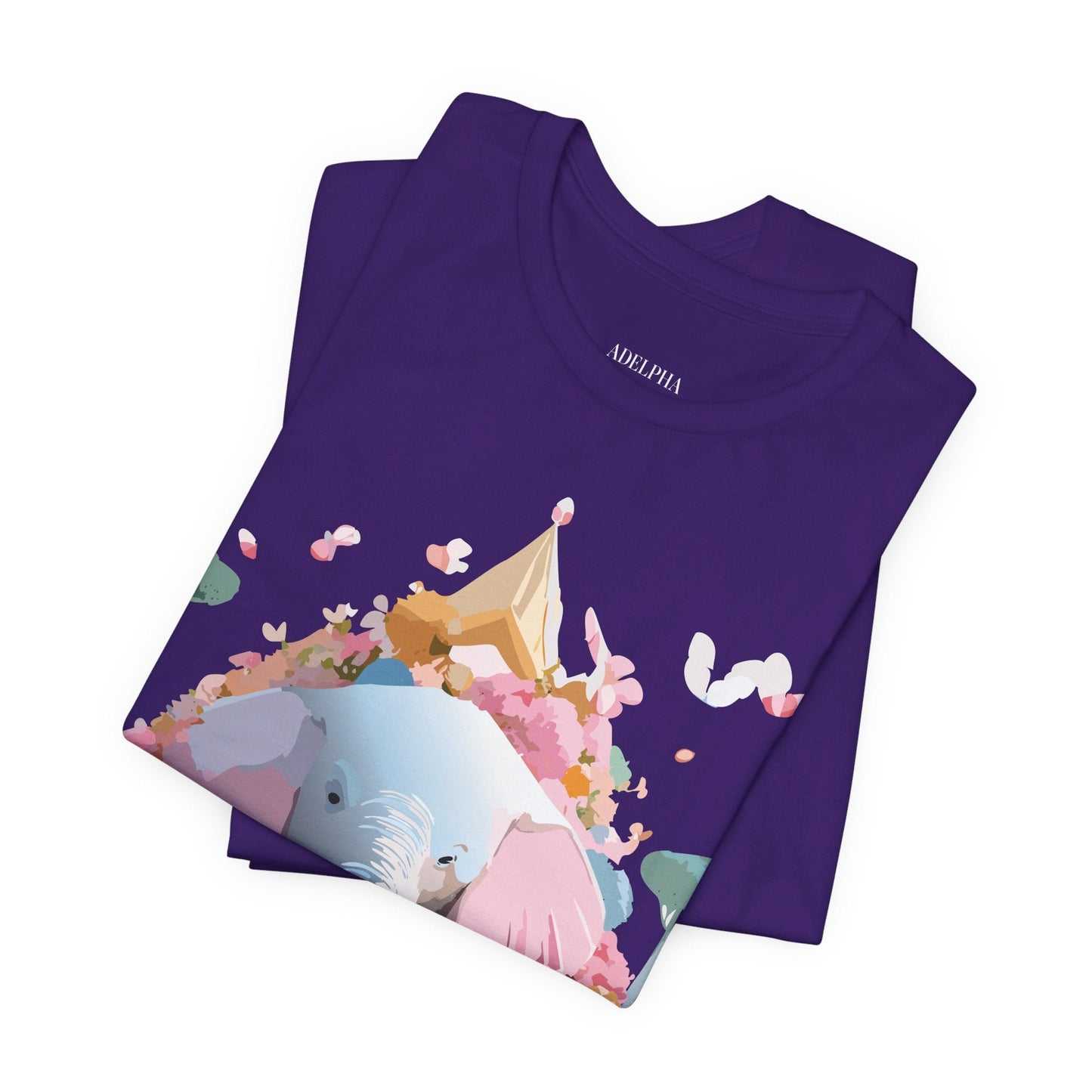 Elephant Graphic Tee Adelpha Unisex Short Sleeve Vintage Inspired Art Design Premium