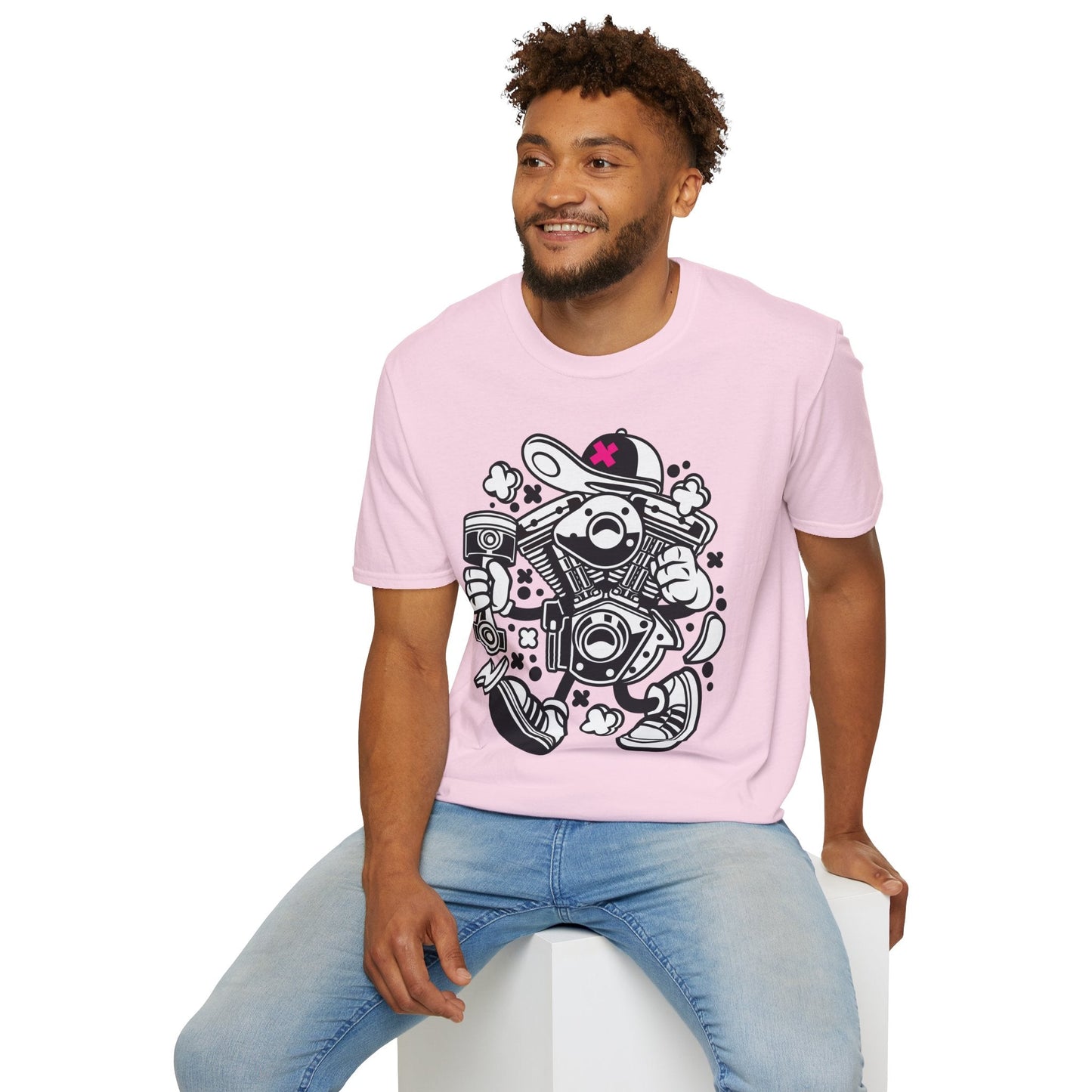 Cartoon T Shirt Animation Tee Funny Tee Unisex Gildan Softstyle 64000 100 Percent Cotton