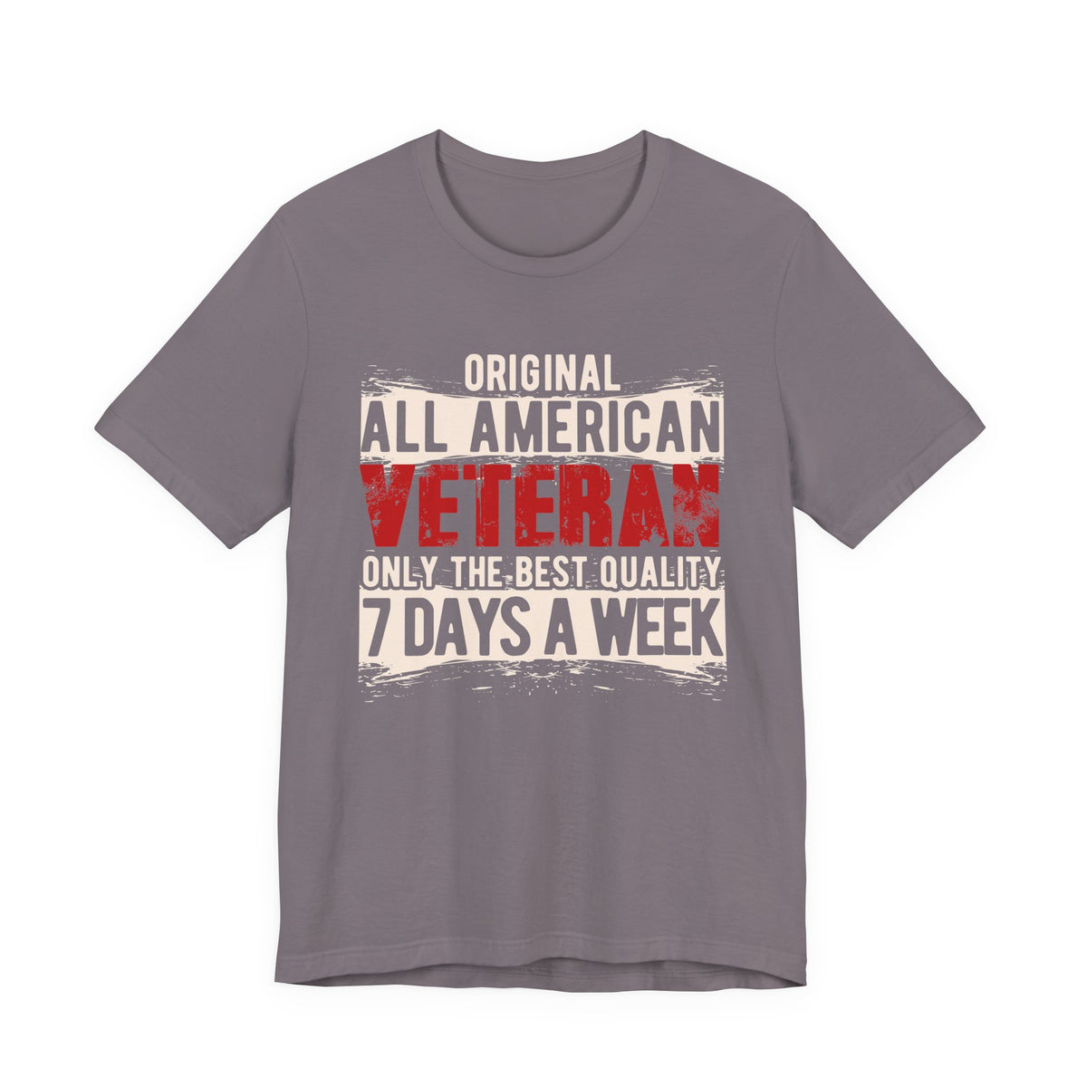 All American Veteran tee Vintage patriotic veteran Unisex Cotton T-Shirt v4