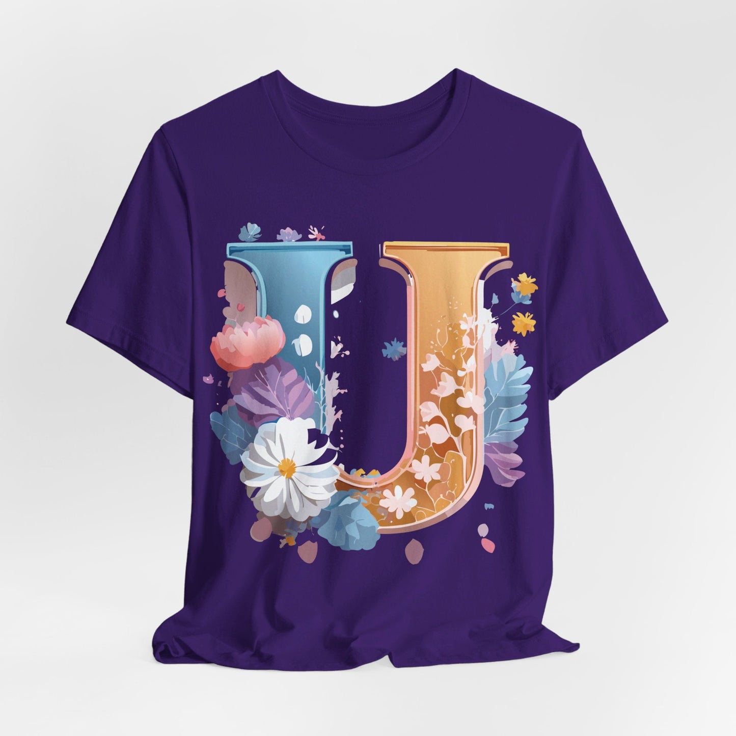 Letter U Graphic Tee Unisex Jersey Short Sleeve Premium Adelpha Art Design Shirt