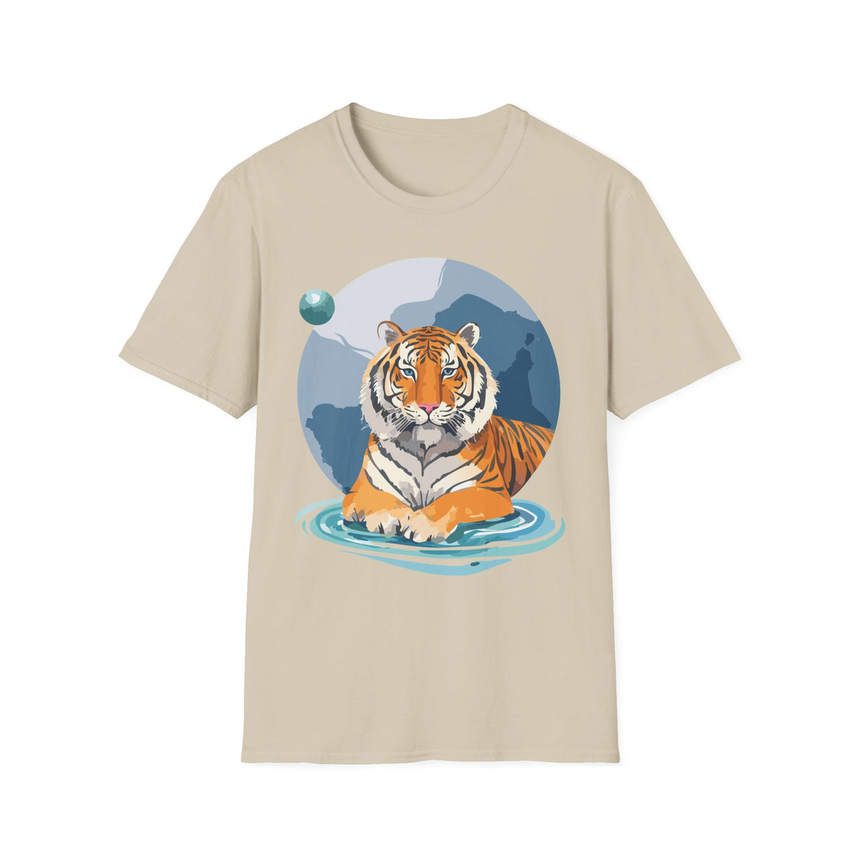Majestic Tiger Illustration T-Shirt | Tiger Graphic Tee