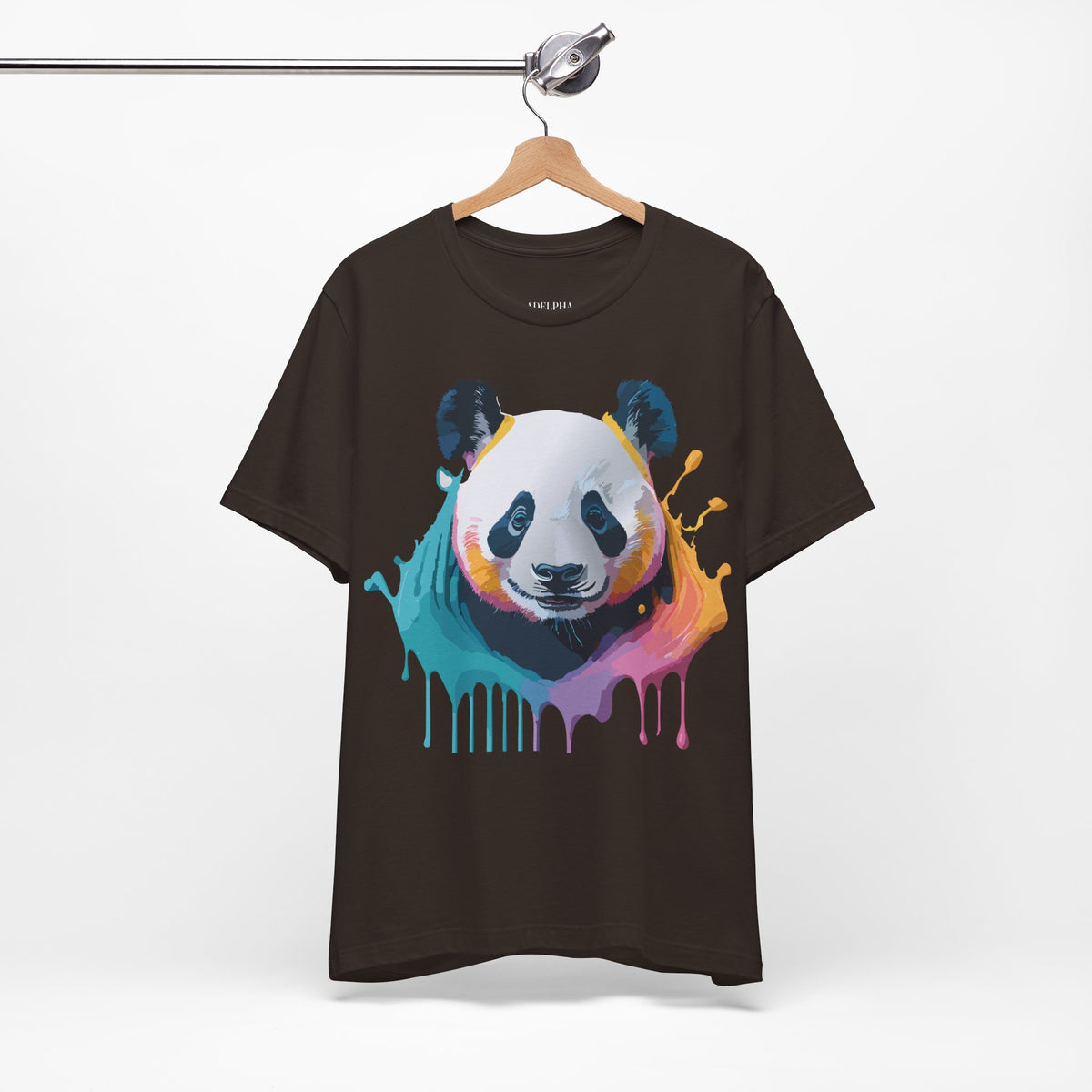 Panda Graphic Unisex Cotton Bella+Canvas Tee with Art Animal Design e54