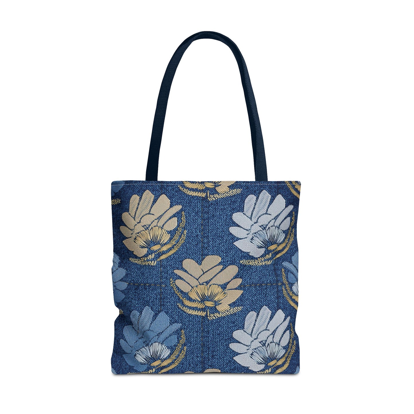 Denim Fabric Imitation Print Unisex Canvas Bag Poly Spun 3 Sizes Tote Bag 119