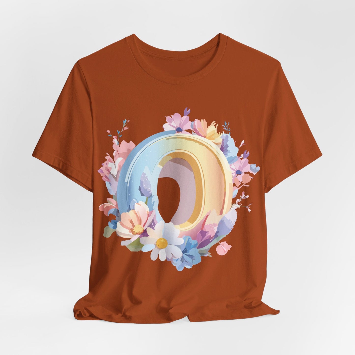 Letter O Shirt Unisex Graphic Tee Art Design Adelpha Vintage Inspired Short Sleeve Jersey