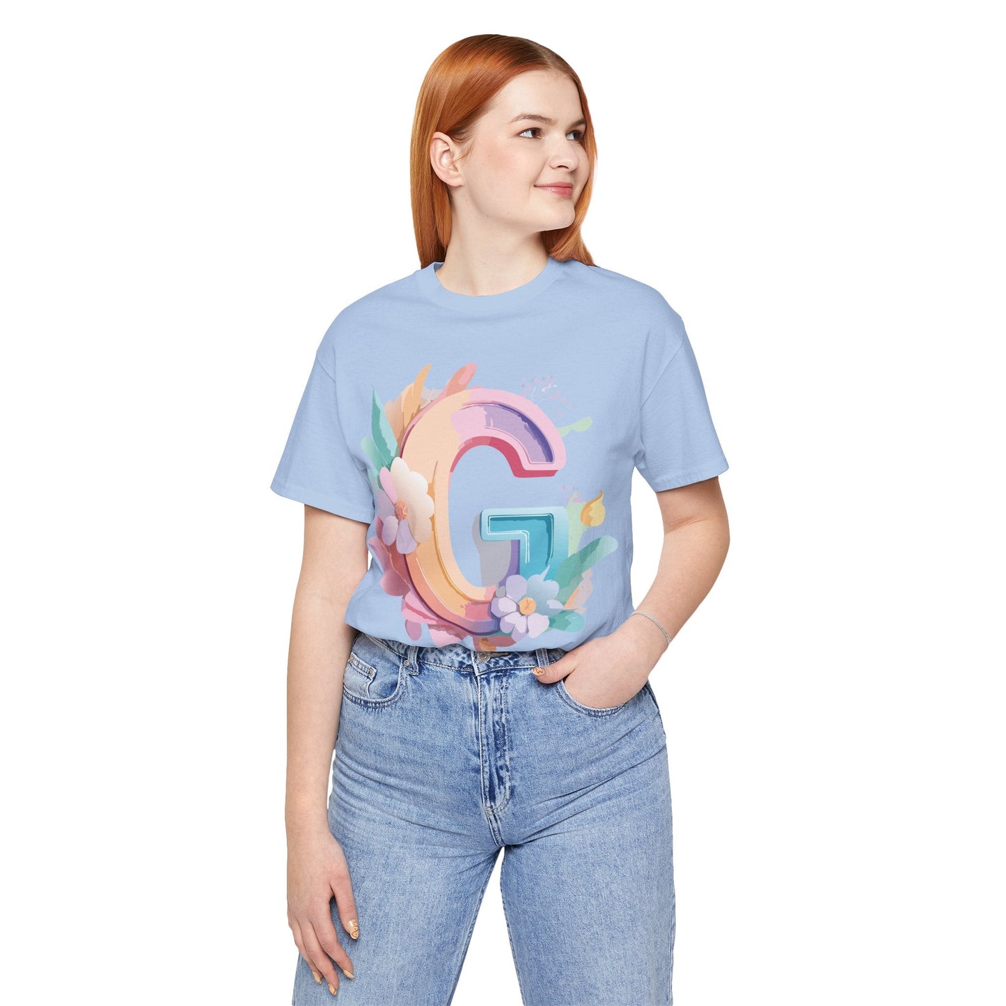 Letter G Shirt Unisex Graphic Tee With Vintage Inspired Artwork Adelpha Premium Tee
