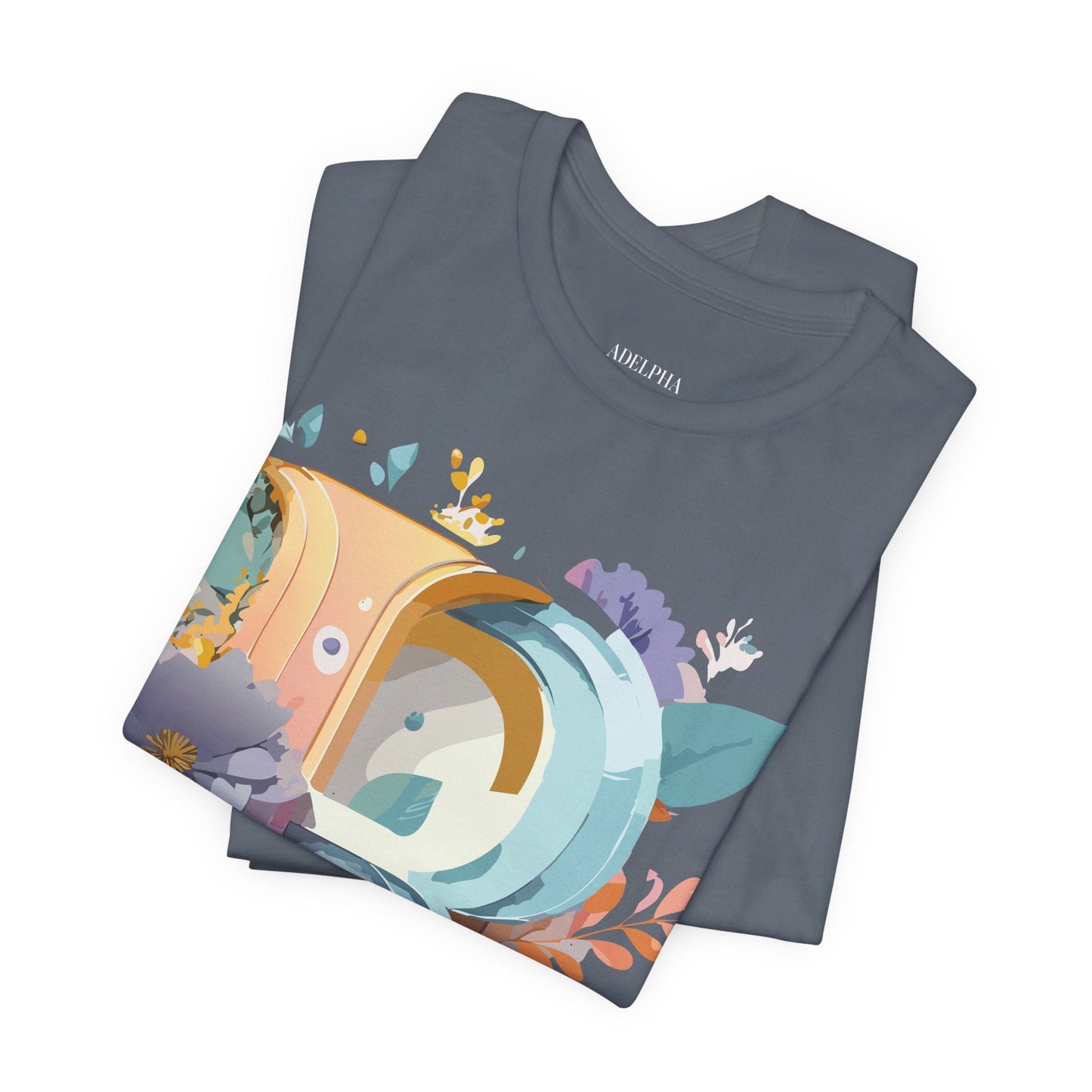 Letter R Graphic Tee Unisex Short Sleeve Vintage Inspired Shirt By Adelpha Art Design Tee