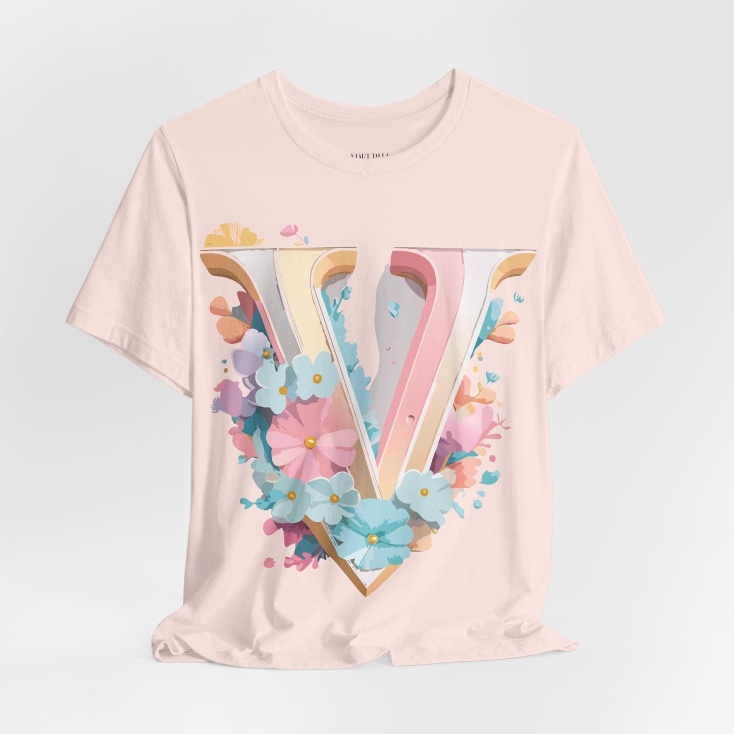Adelpha Letter V Shirt Graphic Tee Unisex Jersey Short Sleeve Vintage Inspired Design