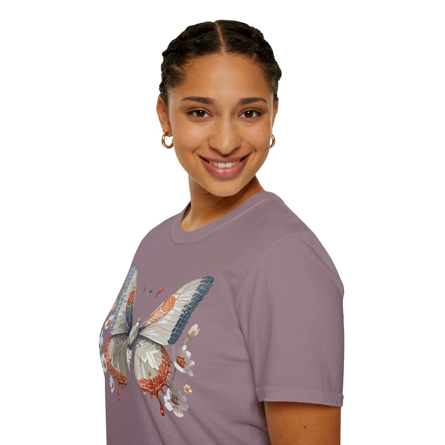 Butterfly Shirt Unisex Short Sleeve Cotton Tee Monarch Design For Men Women Comfort