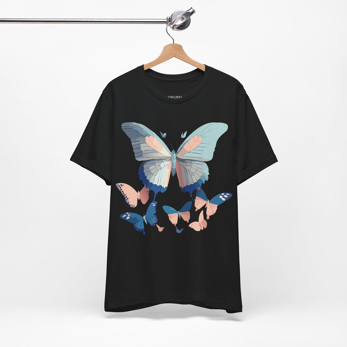 Butterfly Graphic Unisex Cotton Bella+Canvas Tee with Art Design n91