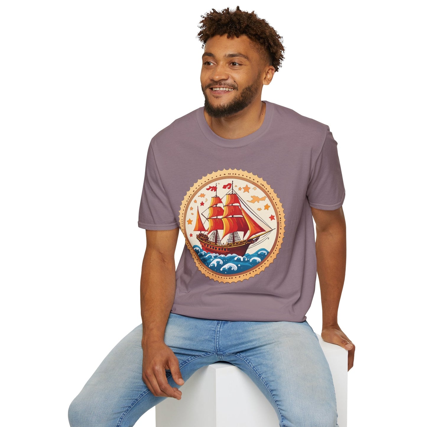 Ship T Shirts Frigate Vessel Tee Shirt Unisex Short Sleeve Gildan Softstyle 100 Percent Cotton