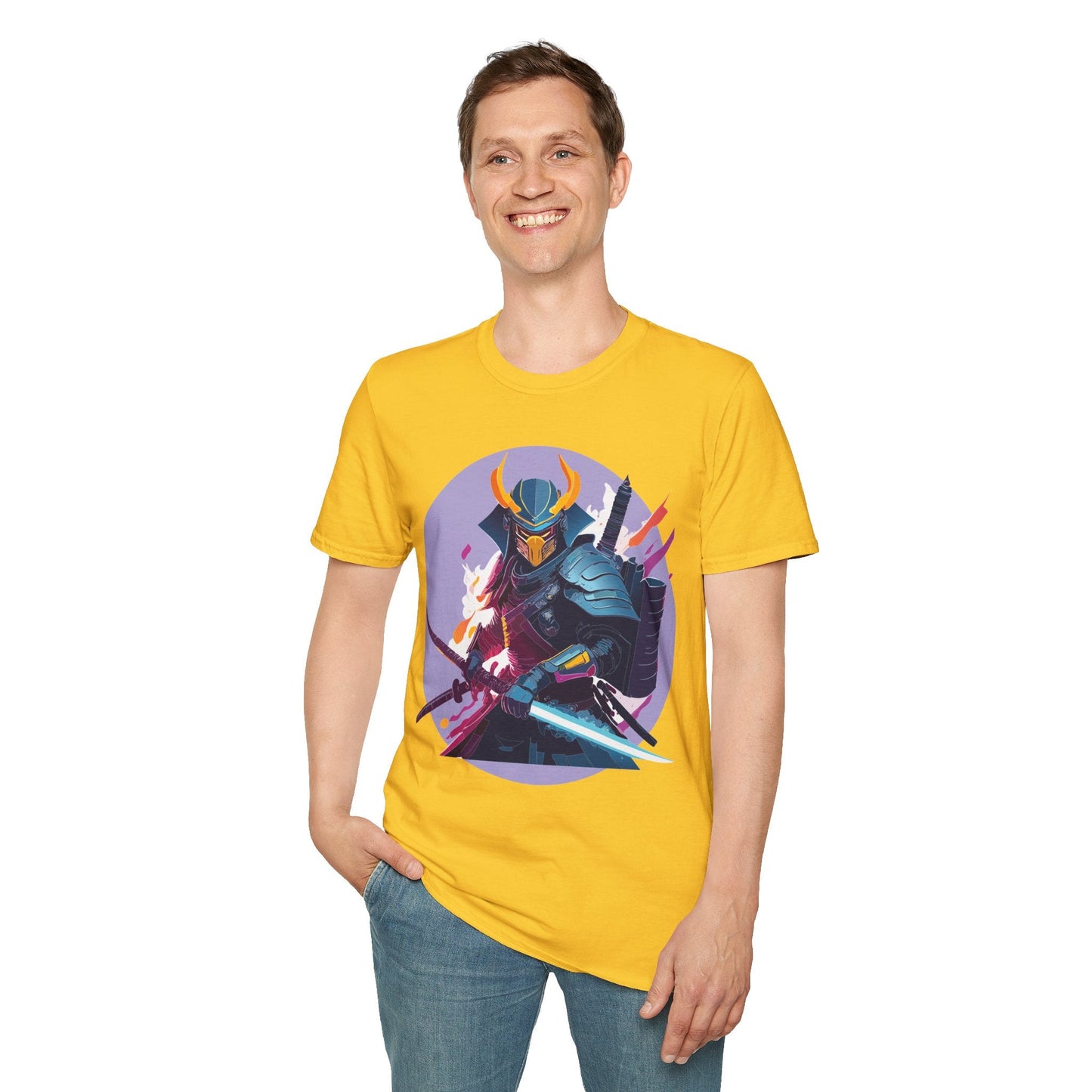 Samurai Shirt Unisex Softstyle Tee 100 Percent Ring Spun Cotton Comfortable Everyday Wear