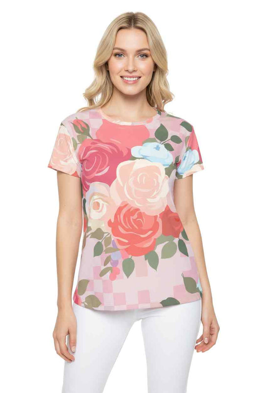 Women Poly Shirt with Floral Print F232
