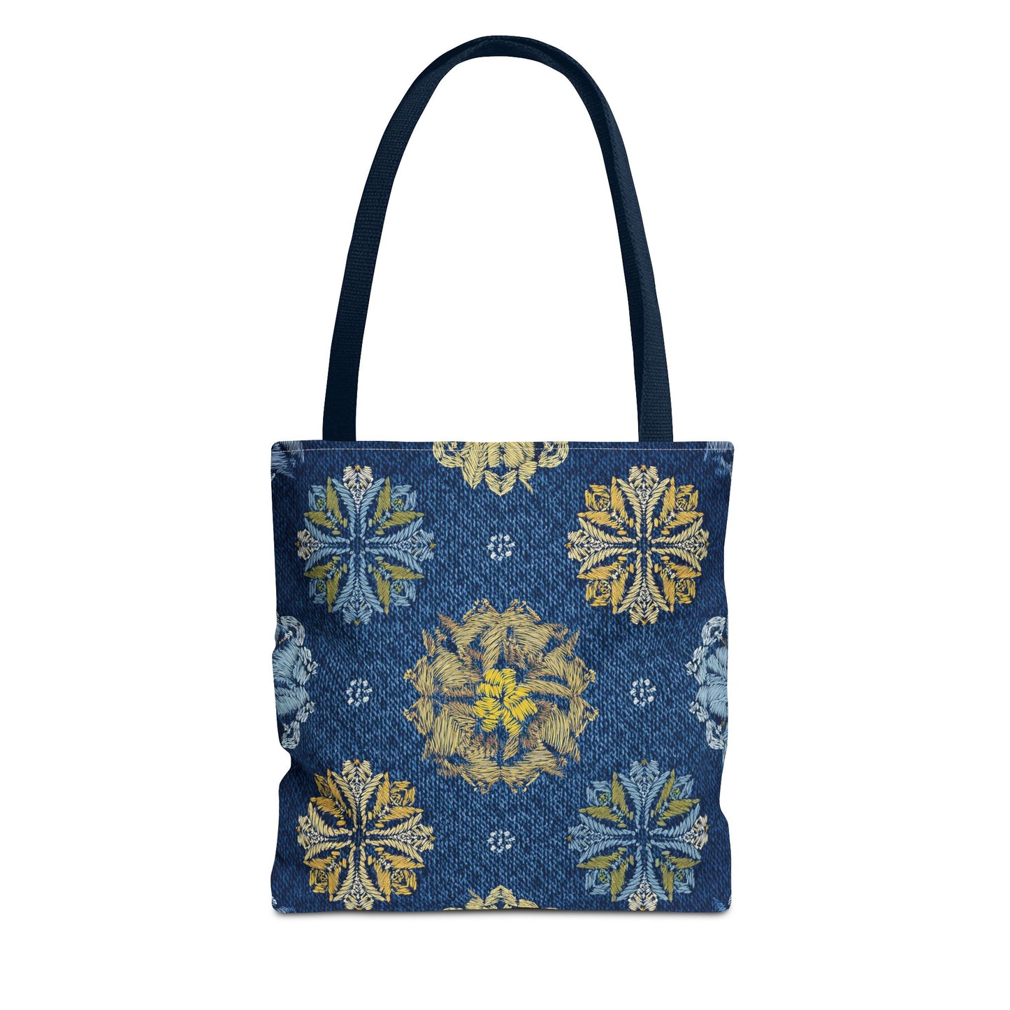 Denim Fabric Imitation Print Unisex Canvas Bag Poly Spun 3 Sizes Tote Bag 125