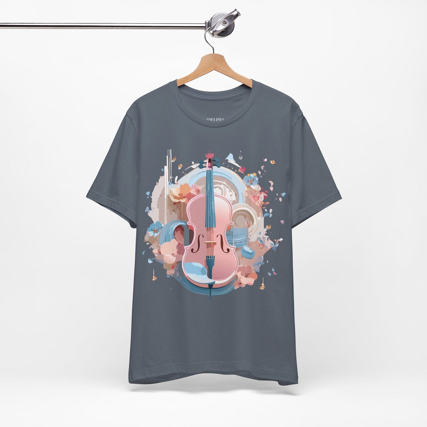 Music T Shirt Unisex Graphic Tee By Adelpha Art Design Vintage Inspired Short Sleeve