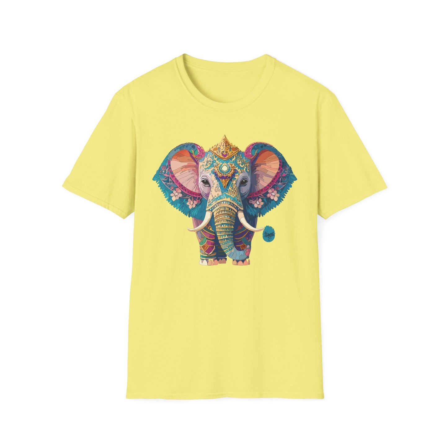 Elephant Shirt Unisex Animal Tee Softstyle 100 Percent Ring Spun Cotton Gildan 64000