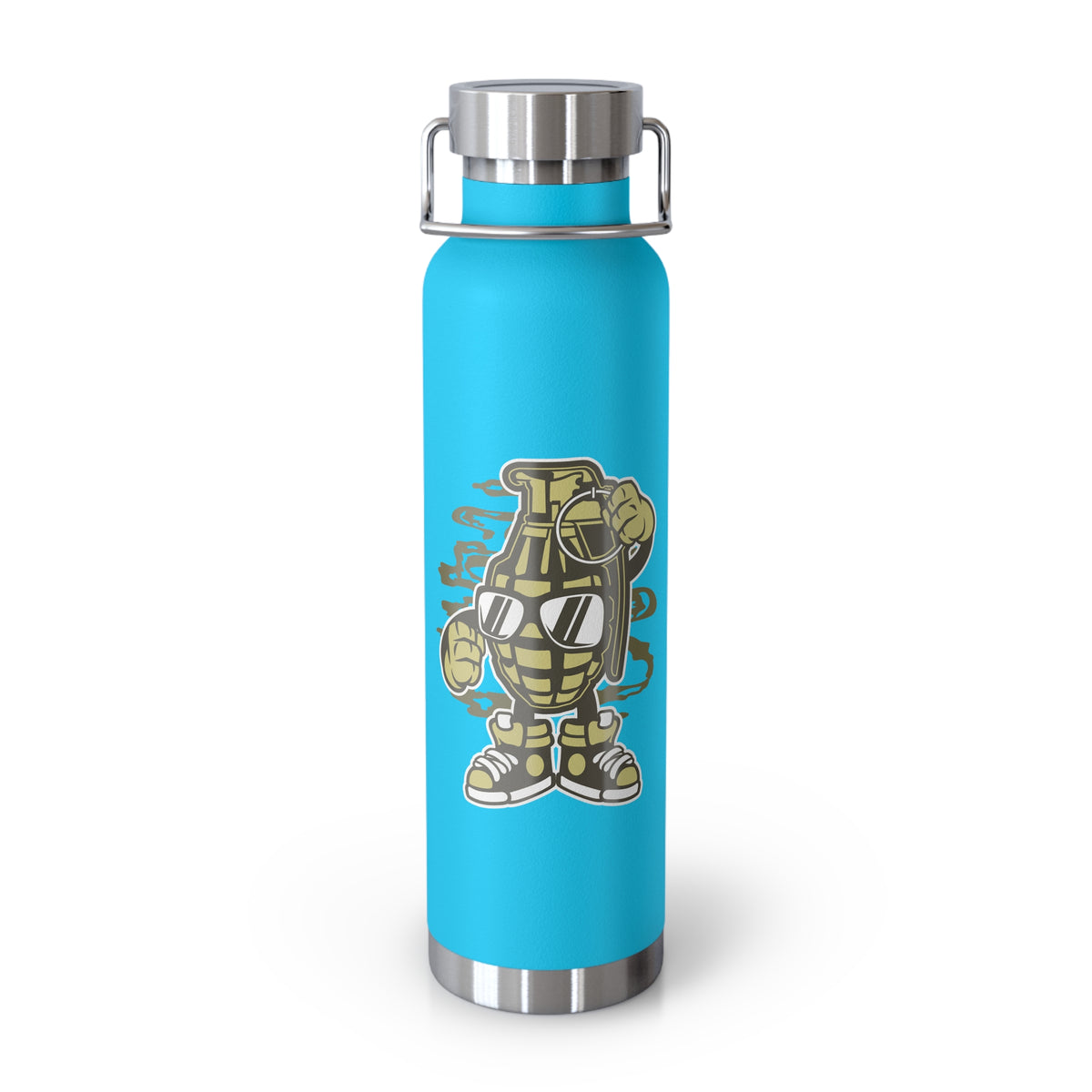 22oz Copper Insulated Water Bottle with Cartoon Design - CV109