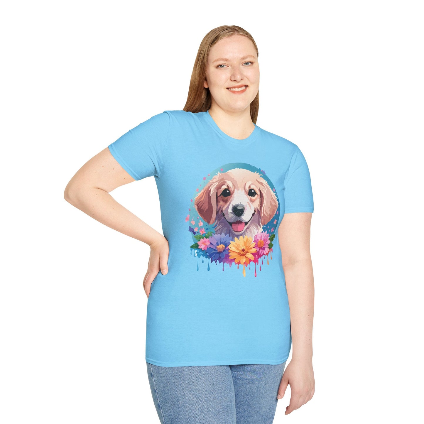 Unisex Dog Shirt Animal Tee Gildan Softstyle 64000 100 Percent Cotton