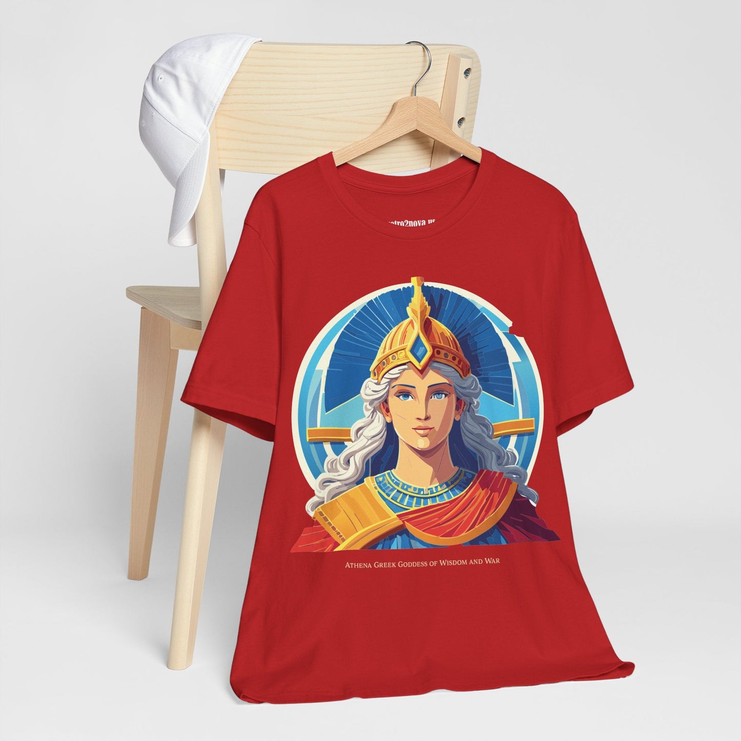 Athena Goddess Graphic Cotton T Shirt Unisex Tee by Retro2Nova Original Art Vintage Inspired
