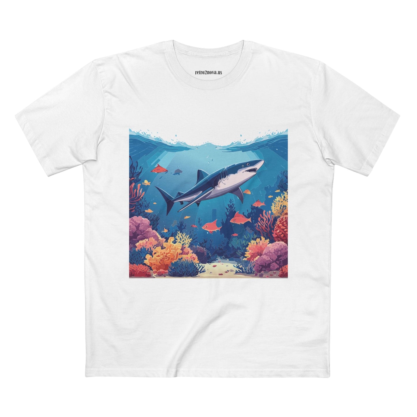 Ocean Pacific Unisex Premium Cotton Tee With Original Art Design From Retro2Nova Art Collection
