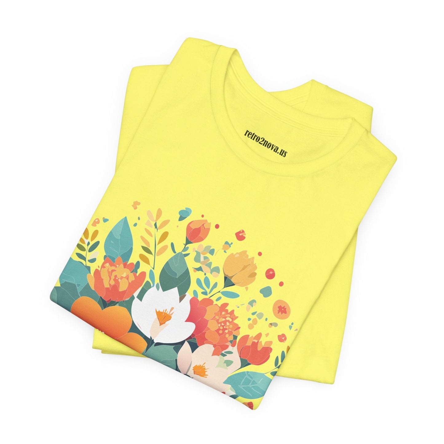 Floral Flowers Shirt Unisex Lightweight Breathable Jersey Tee Floral Pattern Short Sleeve