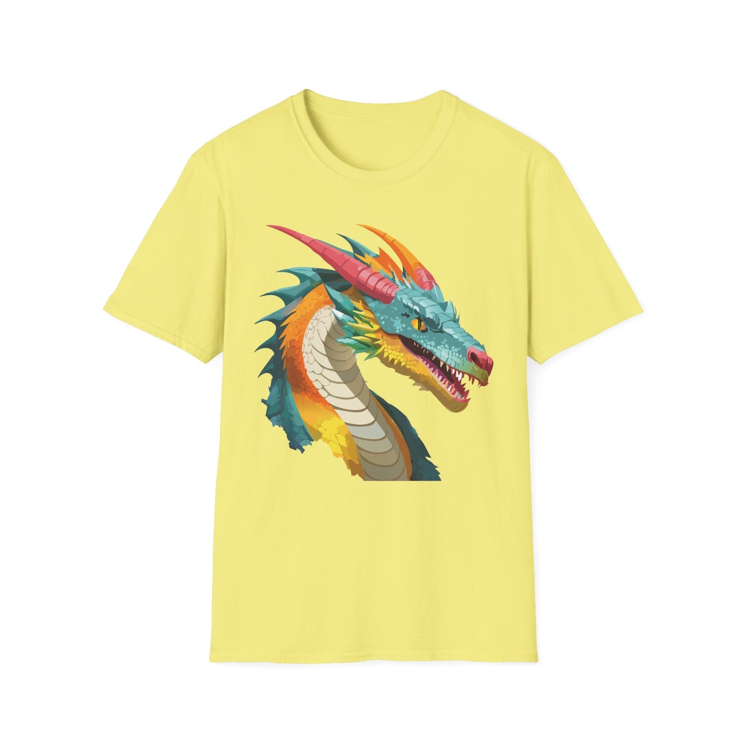 Dragon Graphic Unisex Cotton Softstyle Art Design Tee With Animals 1