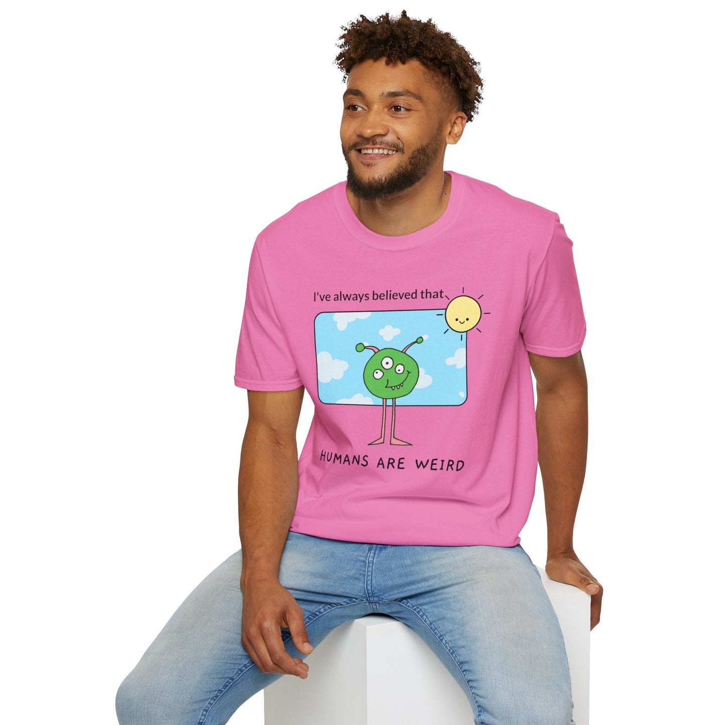 Alien Cartoon Humans Are Weird TShirt
