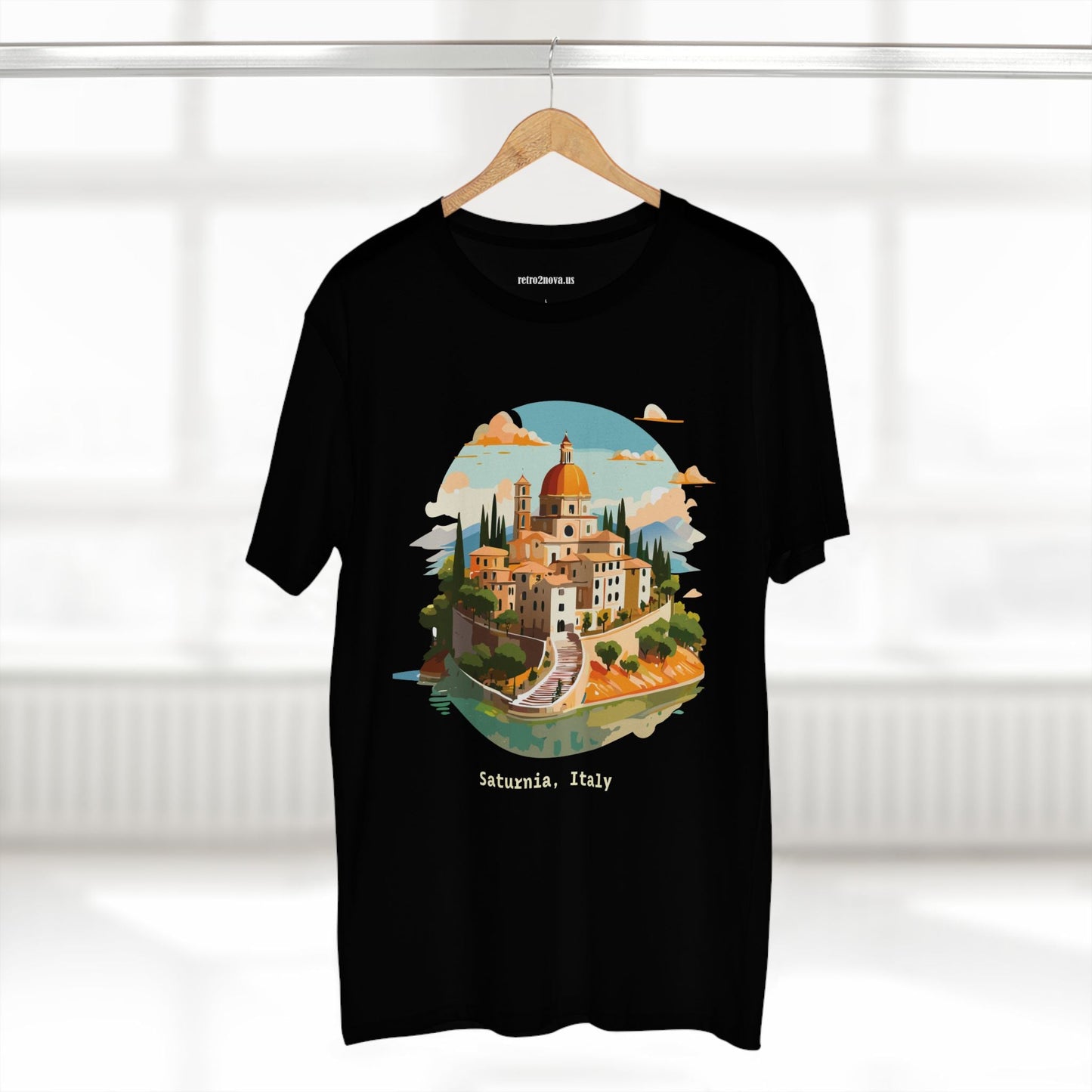 Italy Travel Shirt Unisex Tourist Tee With Original Art Design Retro2Nova Premium Cotton