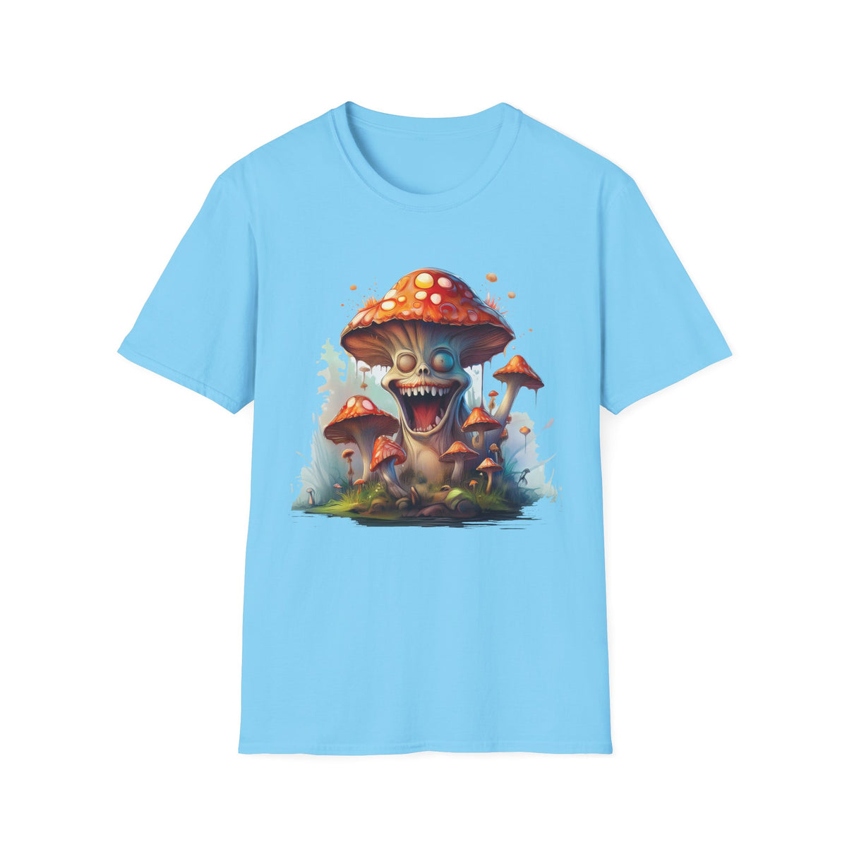 Funny Mashroom Cartoon  Graphic Tee Gildan Unisex 100 Cotton Tee Shirt c21