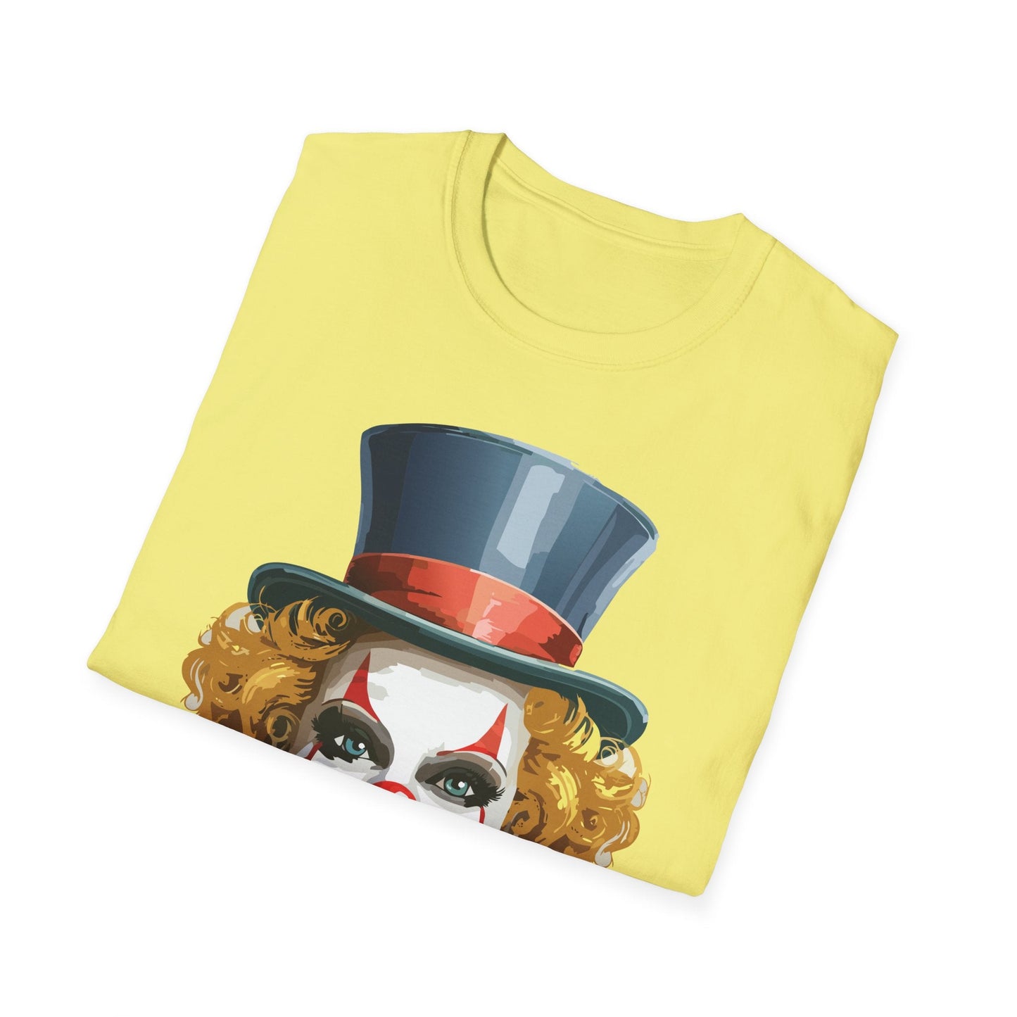 Clown Shirt T Shirt With Clown Funny Man Circus Shirt Scary Man Tee Unisex Gildan Softstyle 64000