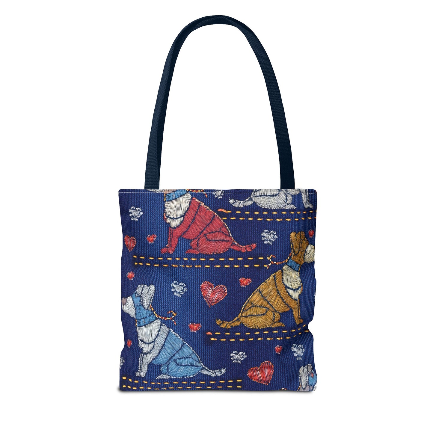 Love Day Graphic Design Denim Fabric Imitation Print Unisex Canvas Bag POLY 3 Sizes Tote Bag 201-14