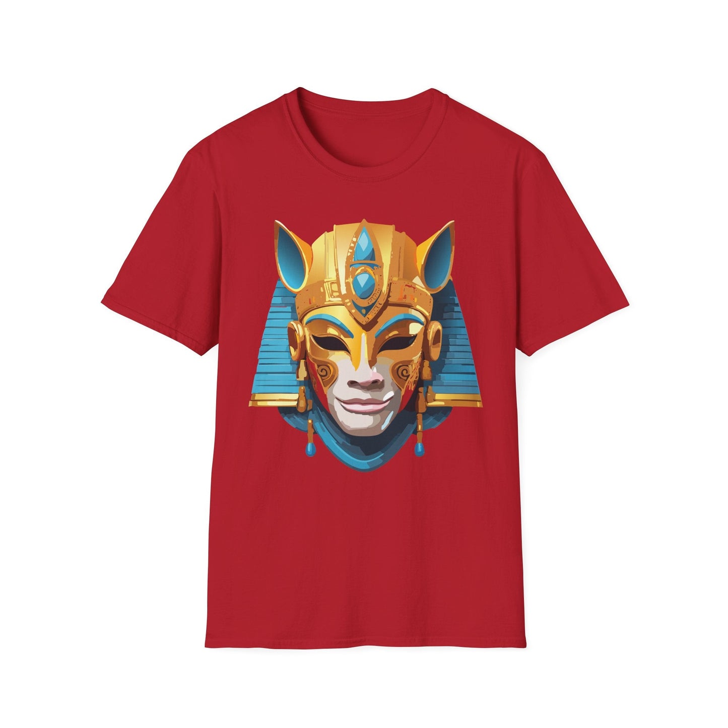 Mask Tee Shirt Unisex Gildan SoftStyle 64000 Cotton T Shirt Masquerade Design Art Graphic