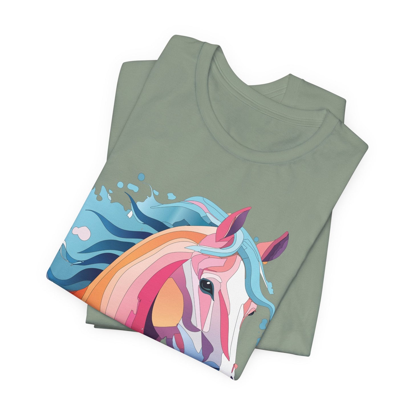Unisex Animal Tee Shirt With Art Design Wild Animals Short Sleeve Premium Comfort Fit