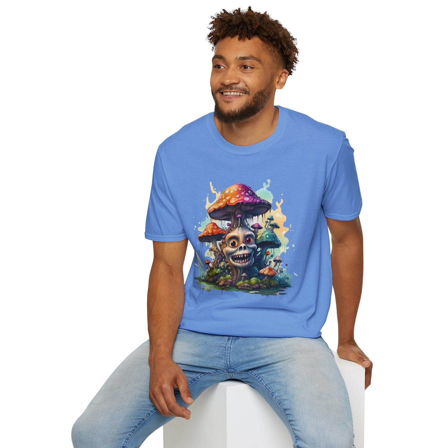Mashroom Tee Shirt Unisex Graphic Mashroom Tee Fun Fungus Design Softstyle 64000