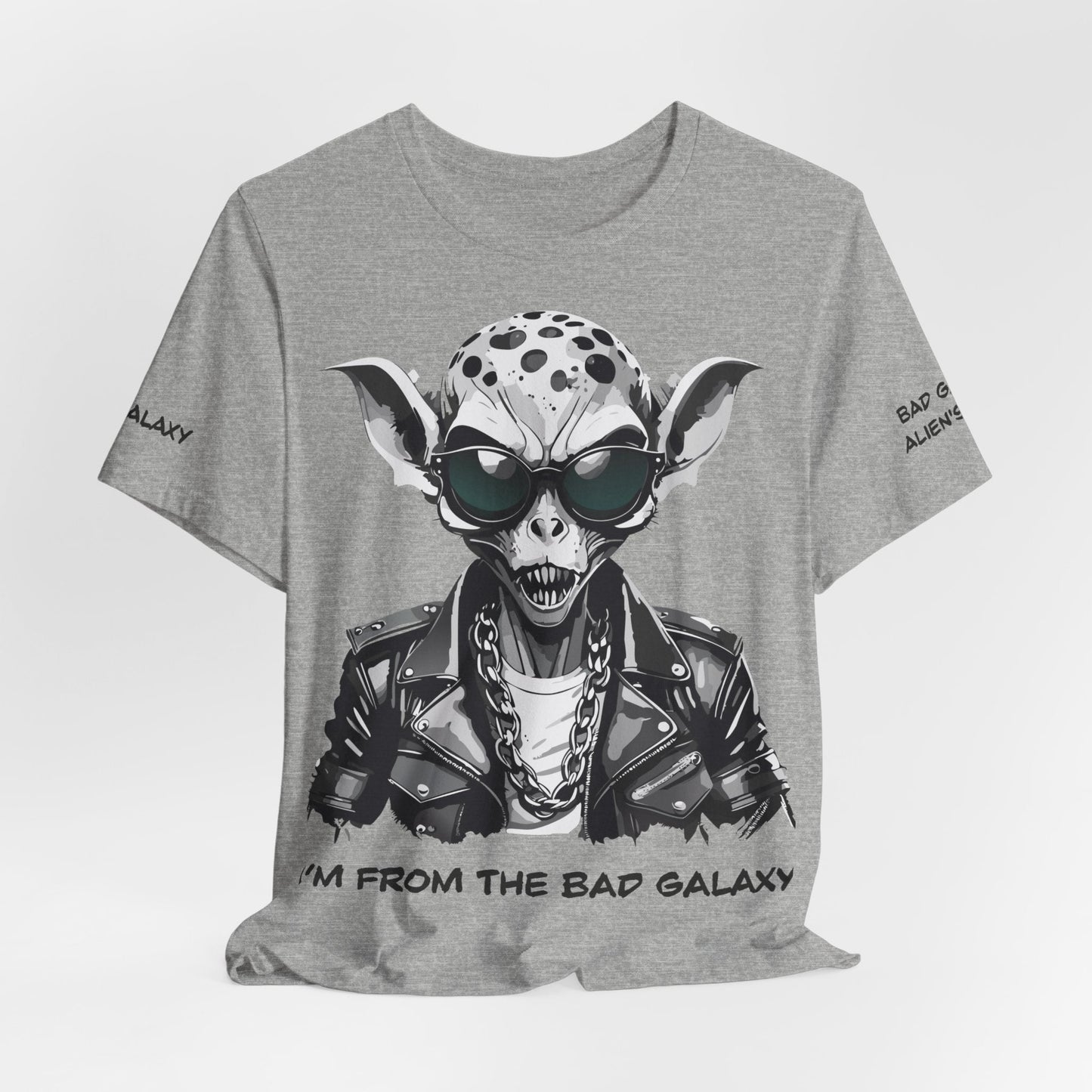 Alien Tee Shirt From Bad Galaxy 100 Percent Cotton Lightweight USA Printed Tee Eco Friendly Inks