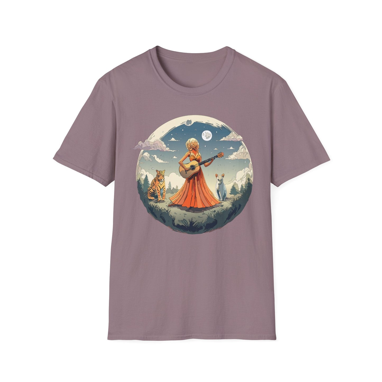 Womens Graphic T Shirt Art Design Tee Ladies Unisex Softstyle Cotton Tee Gildan 64000 Comfort
