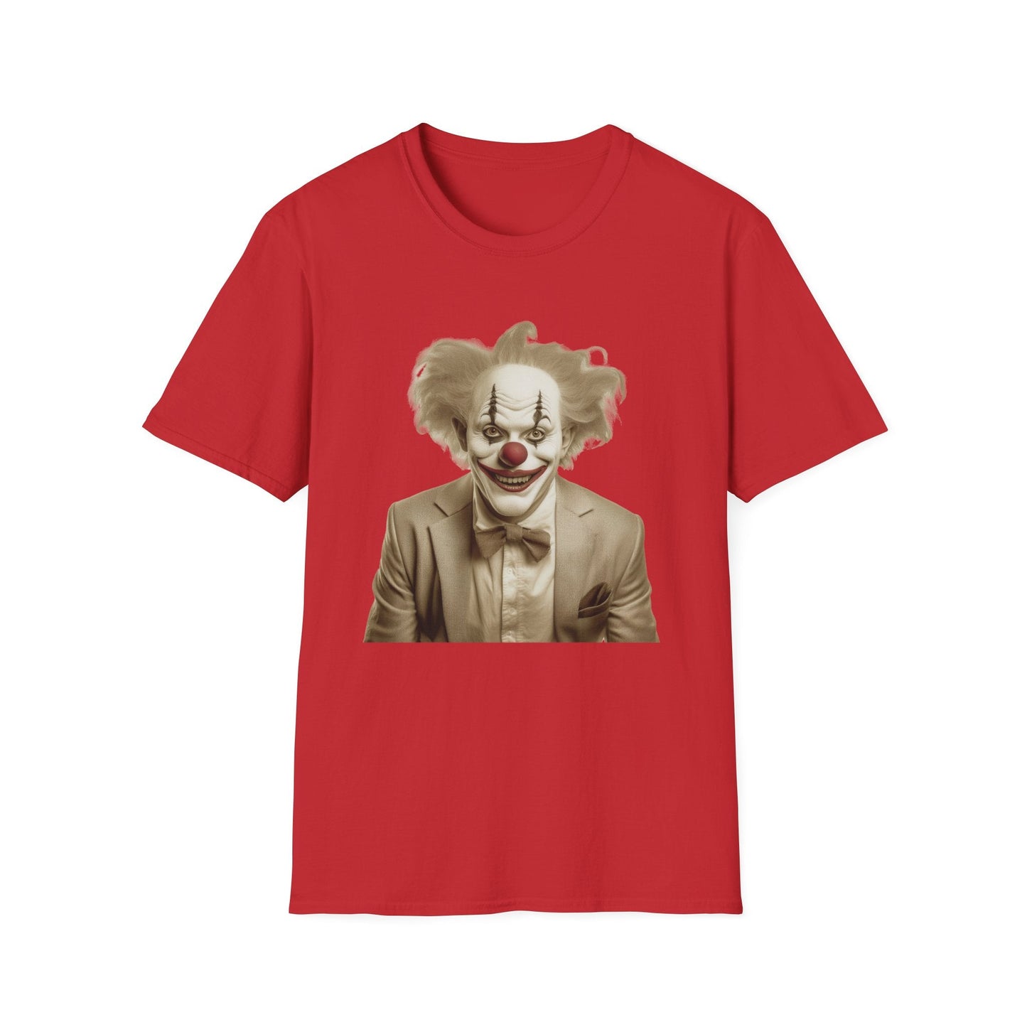 Unisex Clown Shirt Funny Man Circus Tee Softstyle 64000 Cotton Gildan Tee Lightweight Breathable