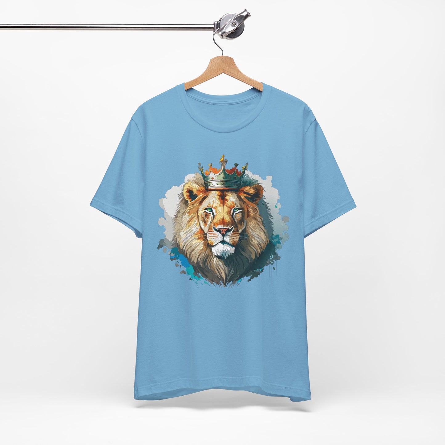 Unisex King Lion Tee, Animal Shirt, Tee Shirt with Lion, Crown T-Shirt, Animal King Tees, Crown Shirt, Safari T-Shirt 3