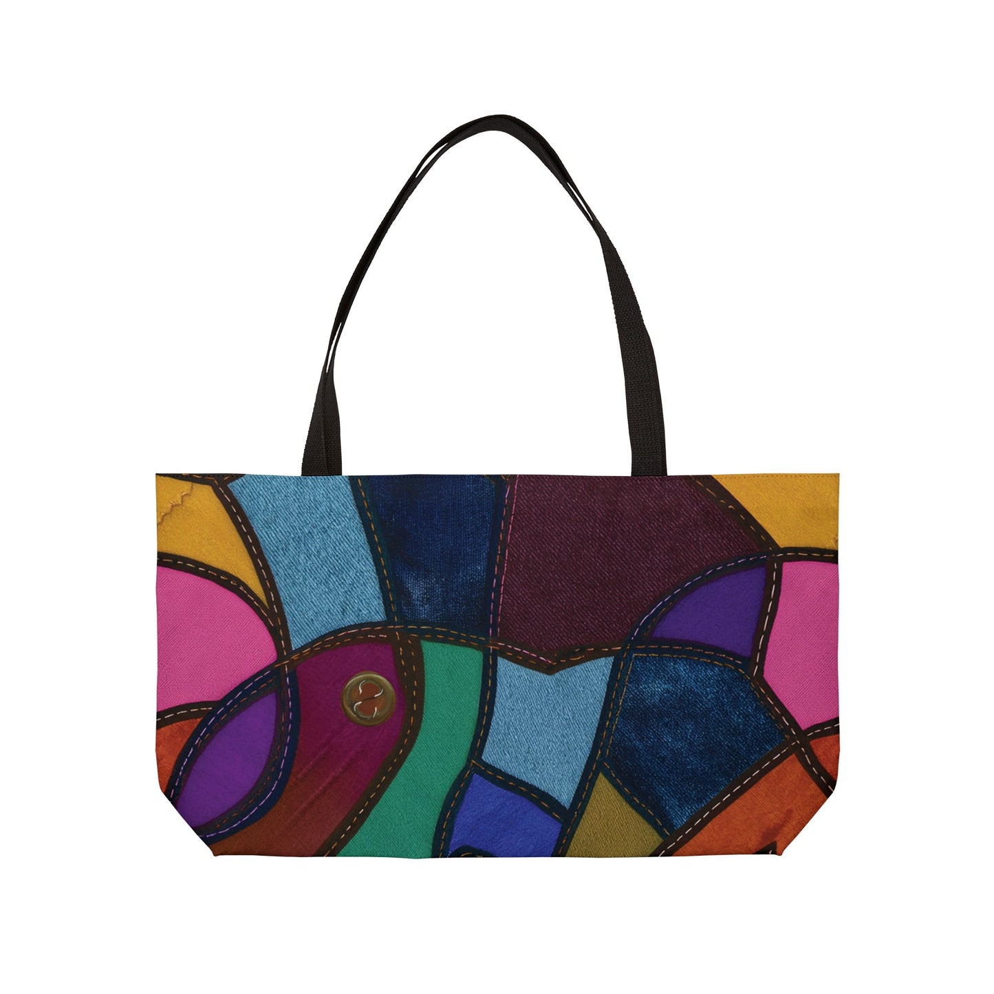 Denim Print Yoga Bag High-Quality 100% Spun Polyester 24x13 Canvas Gym Bag 36