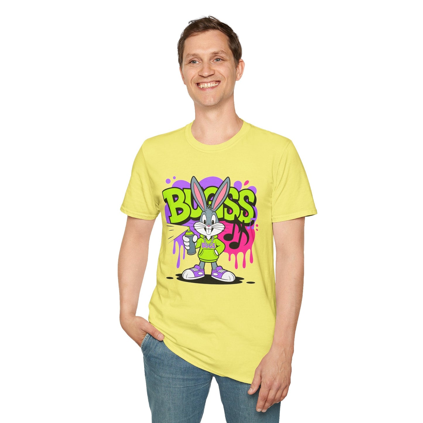 Cartoon T Shirt With Animation Unisex Funny Animals Tee Softstyle Gildan 64000 Apparel
