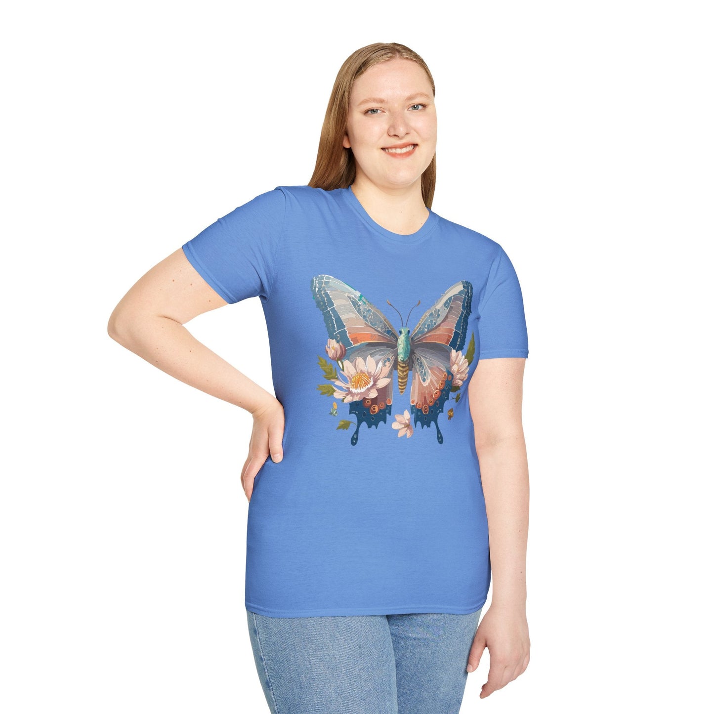 Butterfly Shirt Unisex T Shirt Monarch Design Softstyle 64000 Ring Spun Cotton Tee