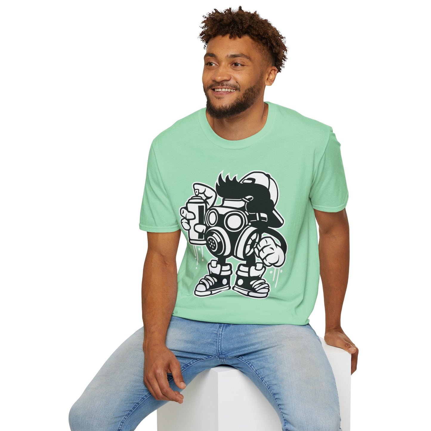 Cartoon T Shirt Unisex Animation Tee Funny Art Design Gildan Softstyle 64000 Ring Spun Cotton