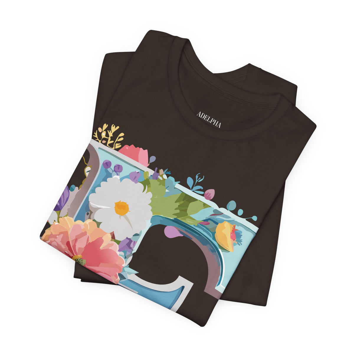Letter F Graphic Unisex Cotton Bella+Canvas Tee with Art Letter Design