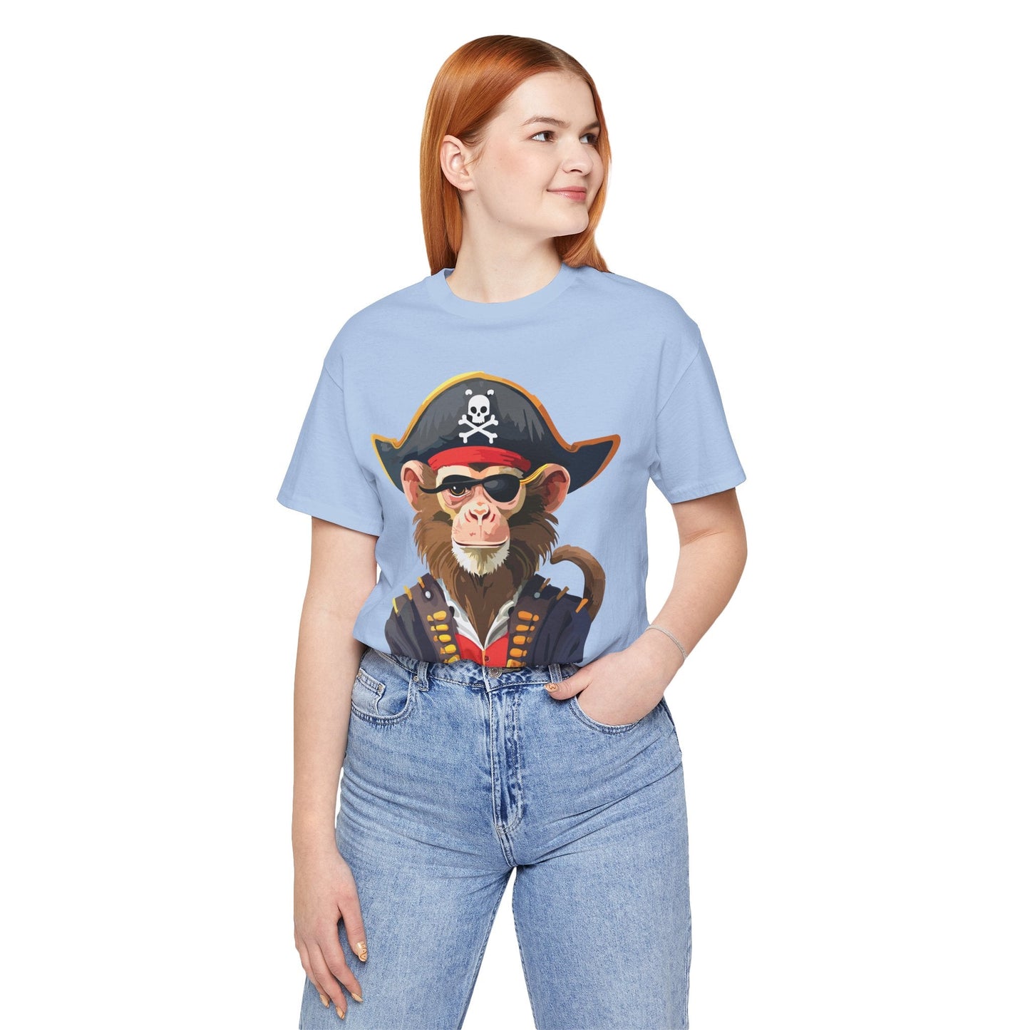 Unisex Animal Design Tee Shirt With Wild Animals Art Print Gildan Softstyle 64000