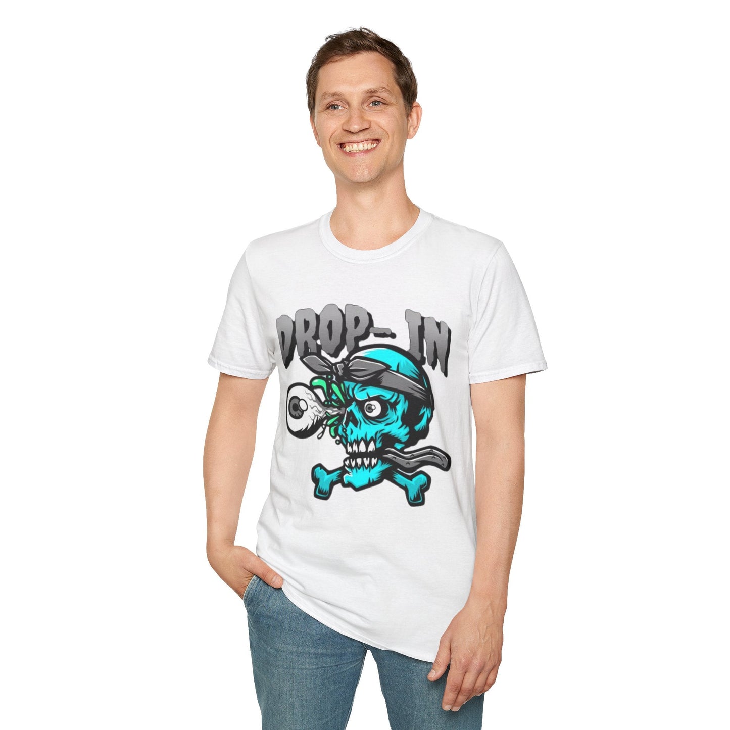 Unisex Skull T Shirt Skeleton Shirt With Skull Artwork Gildan Softstyle 64000 Cotton Tee