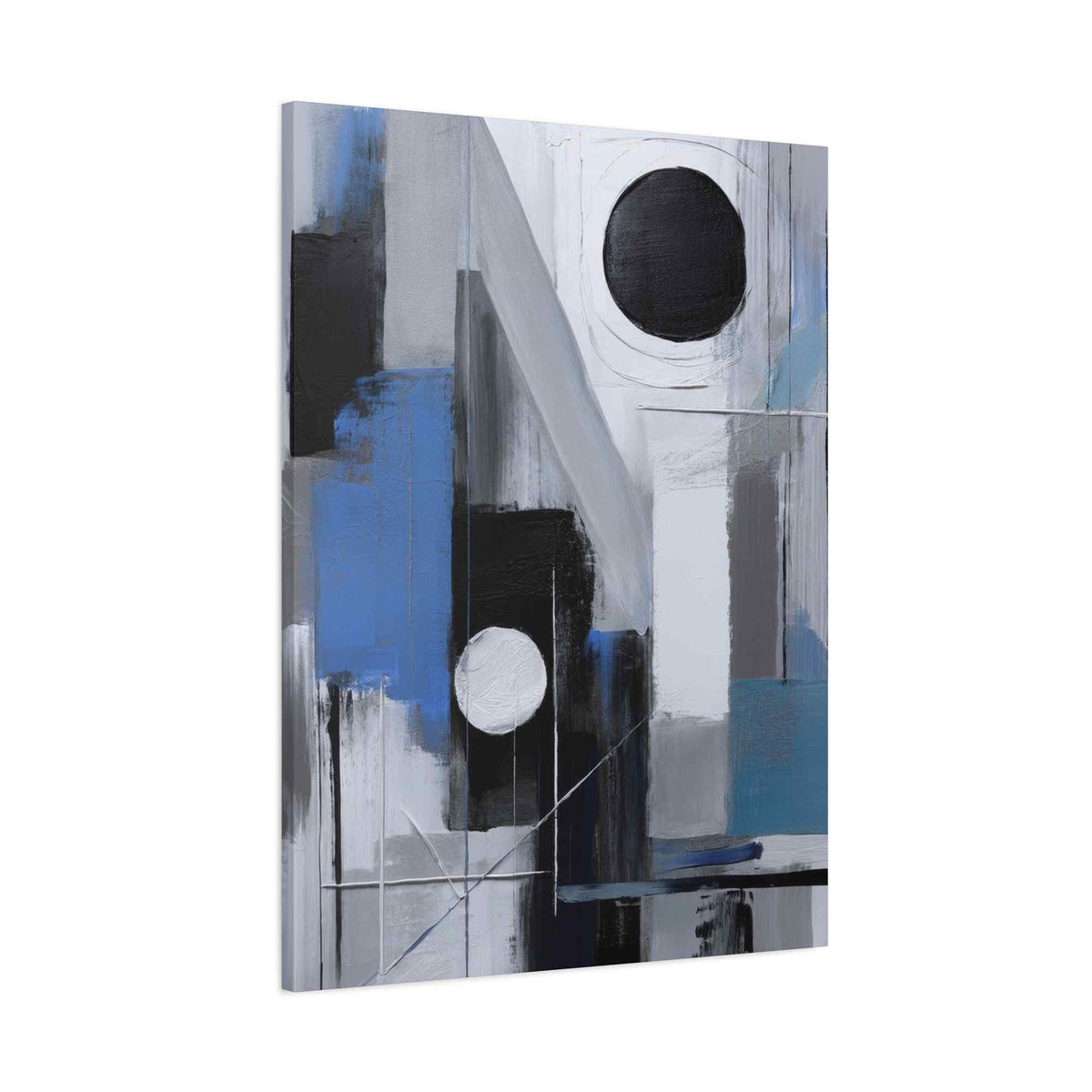 Blue Abstract Painting Print Canvas 20x24,20x30,24x30, 24x32,24x36,30x40, 32x48,36x48,40x60 Pine-Wood Inner Frame ABS-27