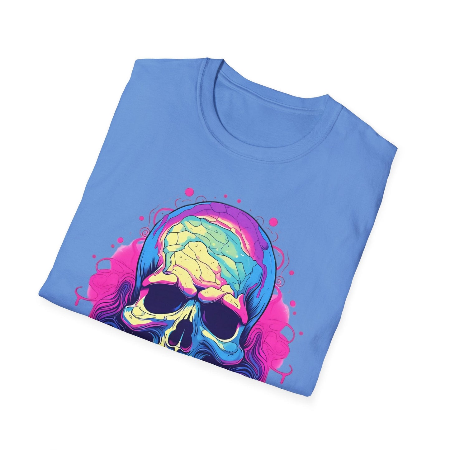 Skull Tee Shirt Unisex Skeleton Design Gildan Softstyle 64000 Ring Spun Cotton Tee