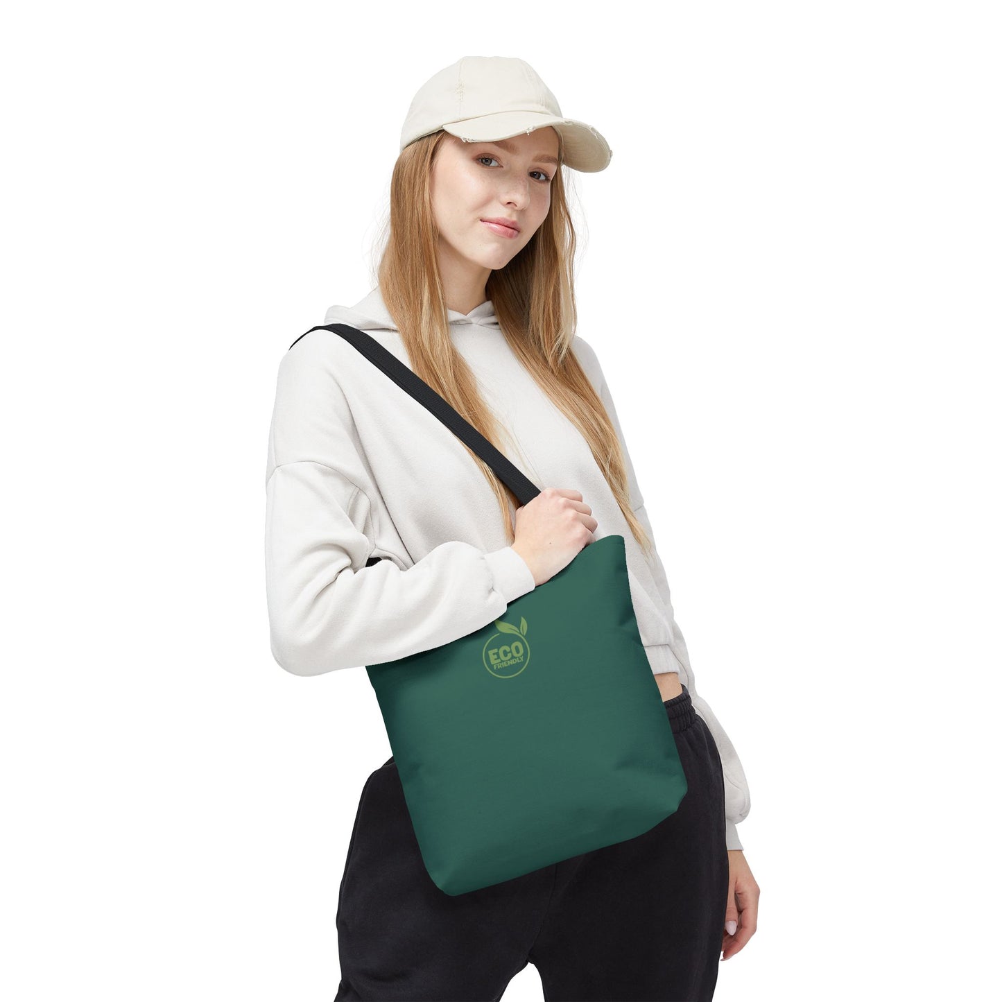 ECO GREEN COLOR CANVAS BAG HIGH-QUALITY 100% SPUN POLYESTER 3 SIZES BAG-E7